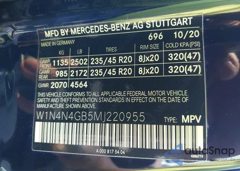 2021 Mercedes-Benz Gla 250 z USA, uszkodzony, nr VIN W1N4N4GB5MJ220955